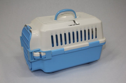 YES4PETS Small Dog Cat Crate Pet Carrier Rabbit Guinea Pig Cage With Tray-Blue - DogsDomain.com.au