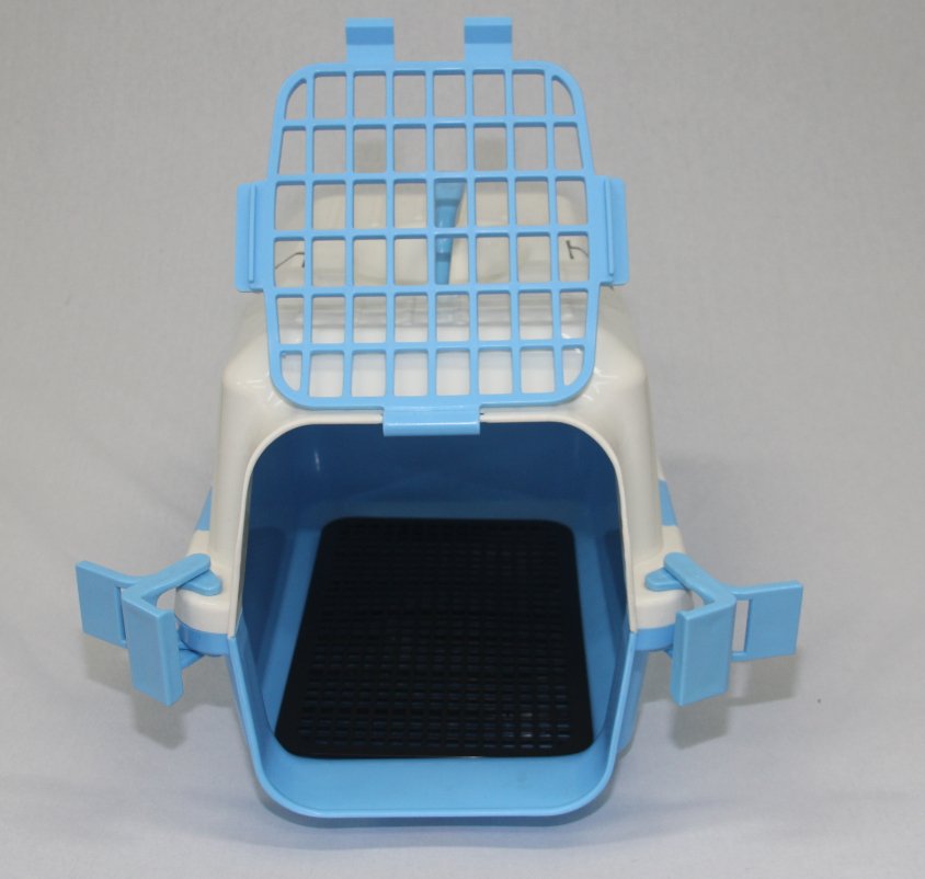 YES4PETS Small Dog Cat Crate Pet Carrier Rabbit Guinea Pig Cage With Tray-Blue - DogsDomain.com.au